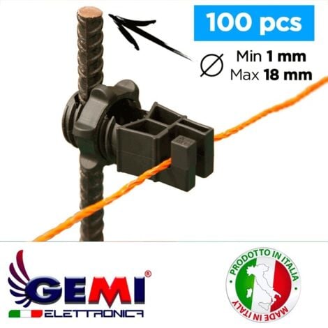 100 Isolateurs Pour Piquets En Fer Clôture Électrique Clôture Électrifiée Pour Animaux Sangliers Chien Vaches Chevaux