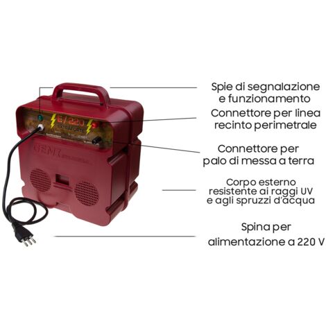ELECTRIFICATEUR De Clôture Électrique Clôture Électrifiée 8 Km Extra Fort 220 VOLTS E/220 Pour Animaux Chevaux Chiens Sangliers Vaches Porcs Poules