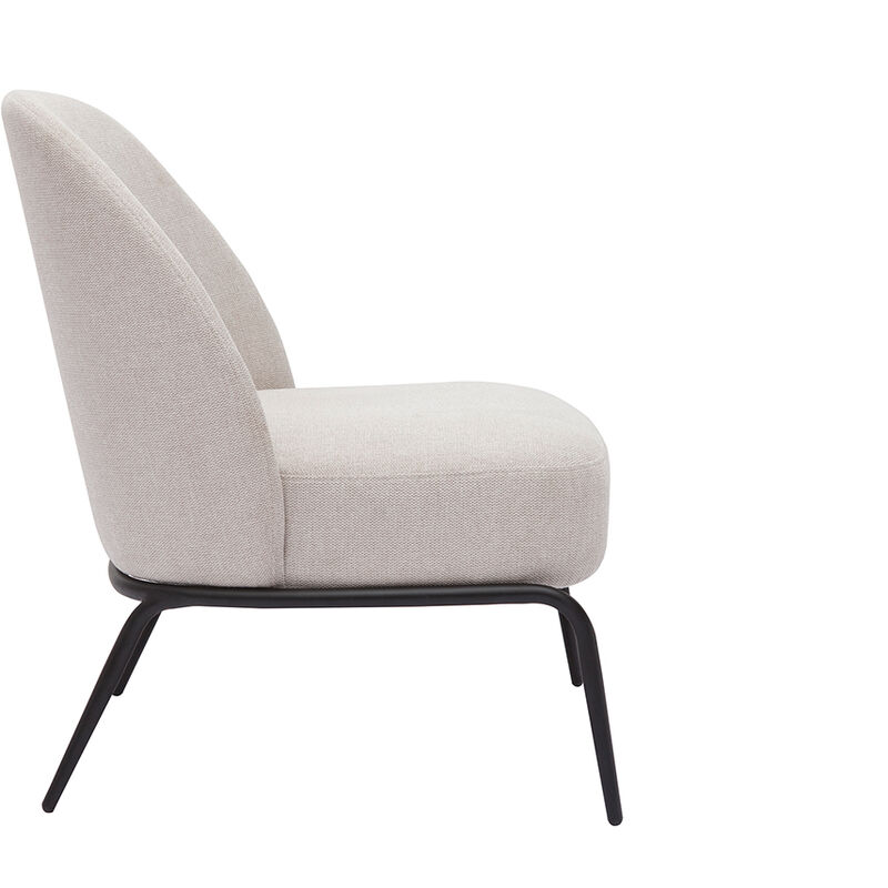 EASYCOMFORT Poltrona Design Scandinava in Legno ed Effetto Velluto