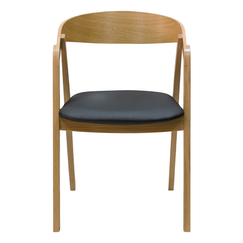 Set di 2 sedie scandinave bianche e legno chiaro BLOEM - Miliboo