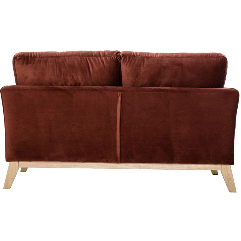 Miliboo Divano scandinavo sfoderabile 3 posti in tessuto effetto lana riccia bianco sporco e legno chiaro Oslo