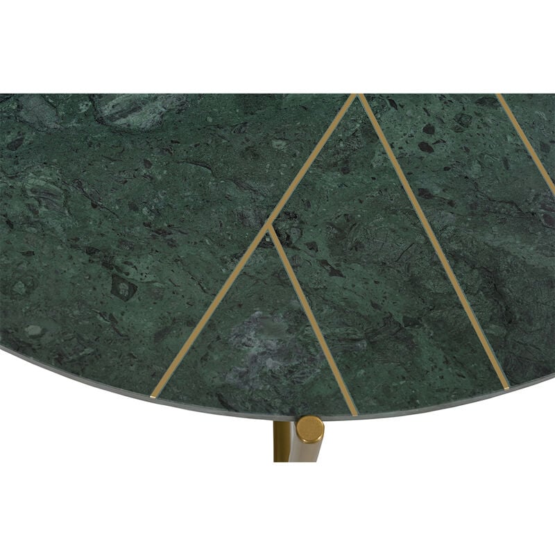 Tavolino da salotto rotondo in marmo verde D90 cm BUMCELLO - Miliboo