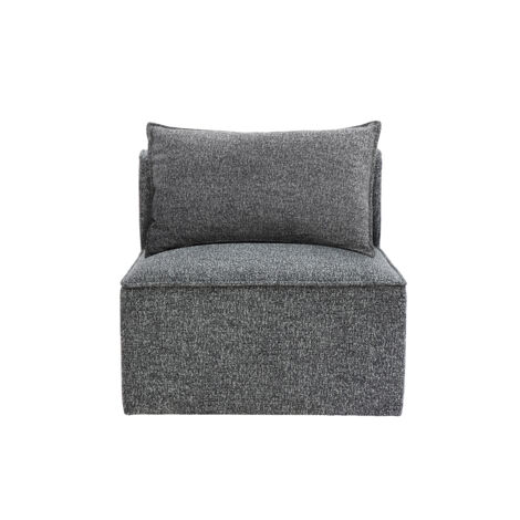 Modulo destro per divano in tessuto grigio scuro mélange KERRY (1/5)