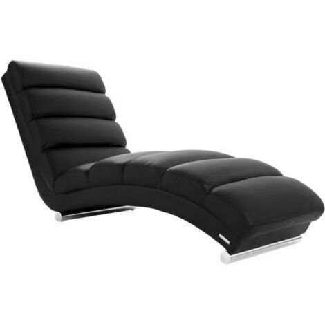 Chaise longue / poltrona design nero TAYLOR