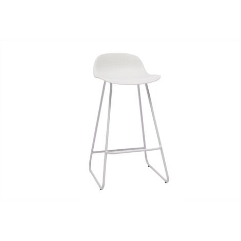 Set di 2 sgabelli da bar design bianchi H65 cm ELLA