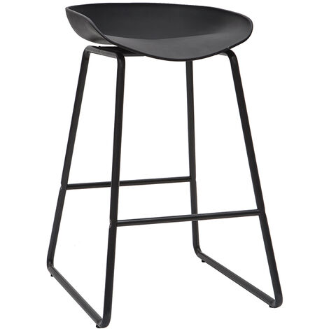 Sgabelli da bar design regolabili neri H65 cm (set di 2) PEBBLE