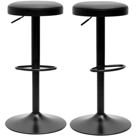 Taburetes de bar ajustables negros (juego de 2) BYRON (1/5)
