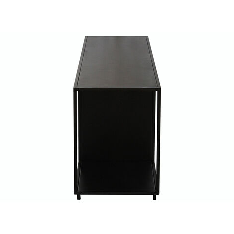 Estantería baja moderna en metal negro L160 cm KARL - Miliboo