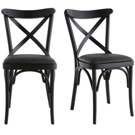 Set de 2 sillas nórdicas de madera BAHIA - Miliboo