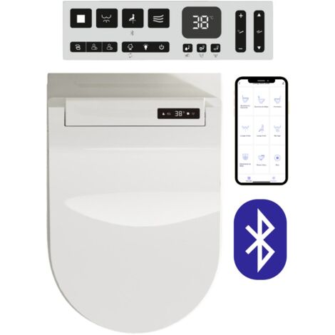 Abattant japonais lavant avec double lavage eau chaude – Siège chauffant – Séchage air chaud – Télécommande et application Smartphone – Toptoilet