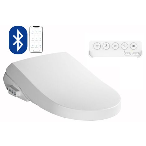 Abattant japonais lavant Silver Connect – Contrôle Bluetooth – Siège chauffant – Lavage anal et féminin à l’eau chaude – Descente amortie – Toptoilet