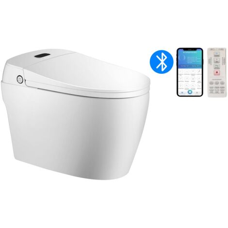 WC japonais lavant monobloc – Sortie verticale/horizontale – Capteur à induction – Connectivité Bluetooth – Chauffage siège réglable – Toptoilet