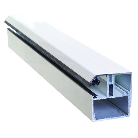 Stützkantenprofil anpassbar an 16/32 mm Polycarbonat in weiß lackiertem Aluminium RAL 9010, L: 4 m