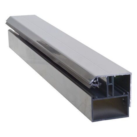 Stützkantenprofil anpassbar an 16/32 mm Polycarbonat in anthrazitgrau RAL 7016 lackiertem Aluminium, L: 4 m