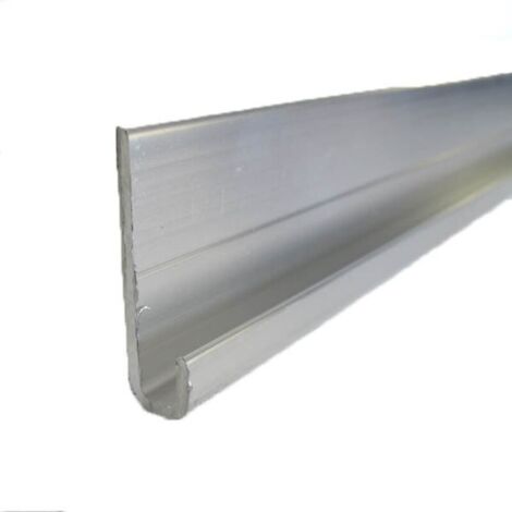Aluminium-Anfangsprofil für Fassadenverkleidung – Farbe: Rohaluminium, Stärke: 8 mm, Breite: 3 cm, Länge: 270 cm