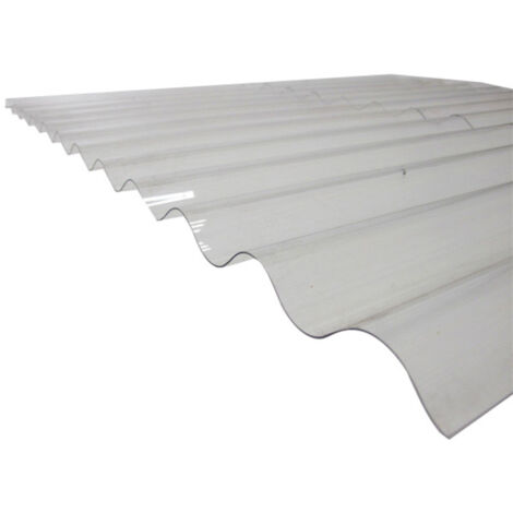 Well-PVC-Platte (PO 76/18 – kleine Wellen) Transparent, Breite: 90 cm, Länge: 3 m