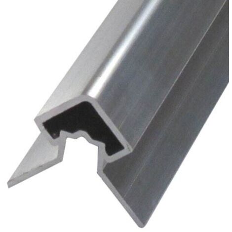 Außeneckprofil aus Aluminium für Fassadenverkleidungen – Farbe: Rohaluminium, Stärke: 4 cm, Breite: 4,3 cm, Länge: 270 cm