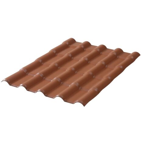 Modernes Schild aus PVC in Fliesenoptik, 222 x 75 cm, Terrakotta, Breite: 75 cm, Länge: 222 cm