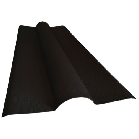Bitumen-Firsthaube für Wellplattendach L 1 m / B 44 cm - Farbe - Schwarz, Stärke - 0,1 cm, Breite - 44 cm, Länge - 1 m