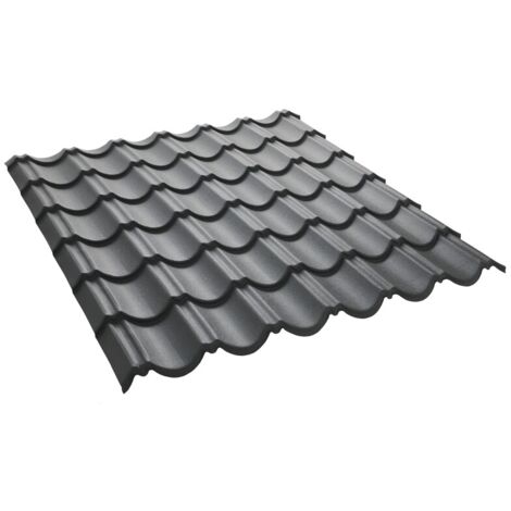 Einfache Fliesenplatte 1030 x 950 mm aus matt lackiertem verzinktem Stahl - Farben - Matt Anthrazitgrau, Breite - 950 mm, Länge - 1030 mm