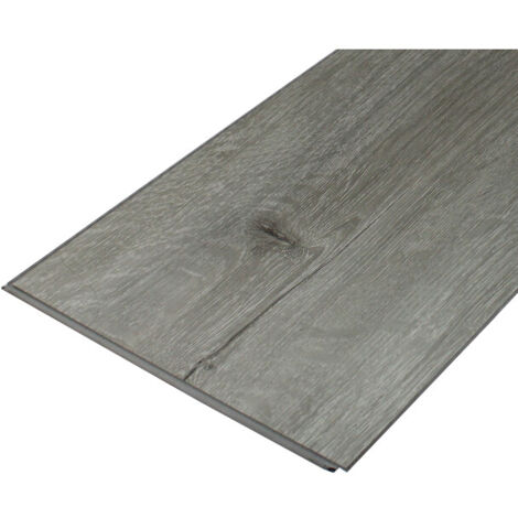 Hochbeständiger SPC-Vinyl-Bodenbelag mit Clips, graue Eiche, 1,95 m² (Nutzschicht 0,5 mm) - Farbe - Graue Eiche, Deckfläche in m² - 1,95
