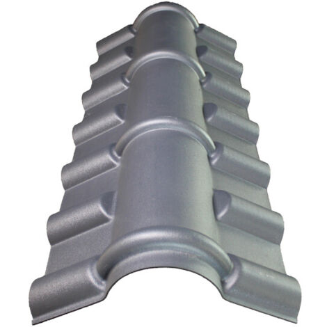 PVC-First für Dachimitat-Mini-Ziegel - Farben - Anthrazitgrau, Länge - 104 cm