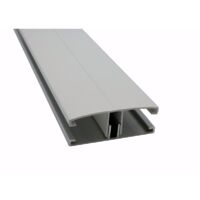 Verschraubbares, lackiertes Profil mit Abdeckung zur Verbindung von 10/16/32 mm Polycarbonat-Dachplatten, Weiß RAL 9010, Stärke: 16/32 mm, Länge: 4 m