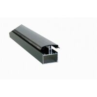 H-förmiges tragendes Verbindungsprofil, anpassbar an 16/32 mm Polycarbonat in anthrazitgrau RAL 7016 lackiertem Aluminium, L: 3 m