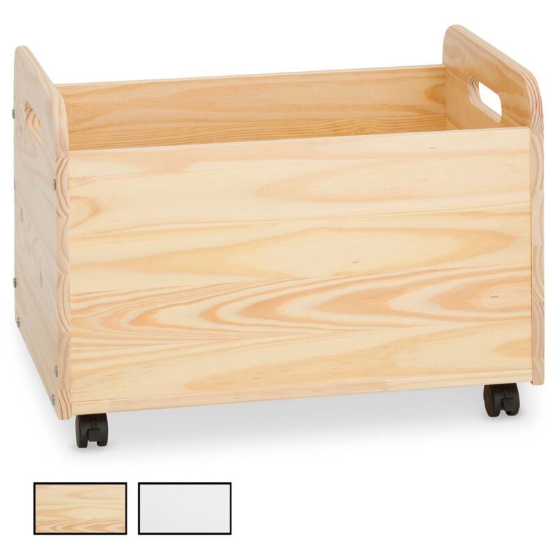 Coffre à Jouets Pinolino Hydda Sur Roulettes - Blanc, Rangement Enfant