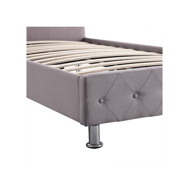 Tête de lit Idimex Tête de lit JALEYA 90 capitonnée sur pieds, en tissu