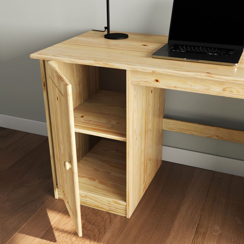 Bureau,Table de travail,Table d'étude 100x50x75 cm Bois massif de pin CFW547935 | Leroy Merlin