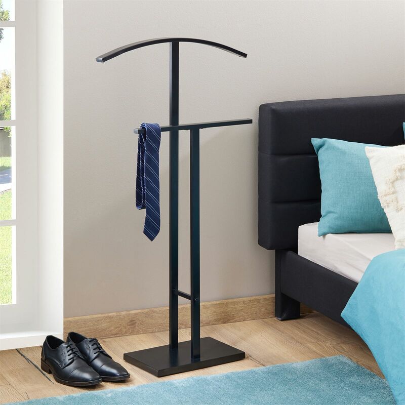 Valet De Chambre Relaxdays - Porte-Vêtements Avec Cintre Et Barre Pantalon - 107x48x20 Cm