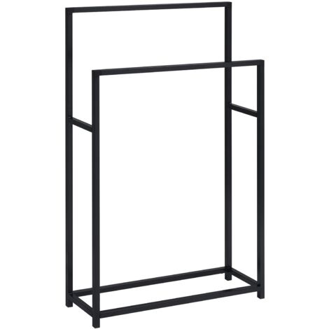 Porte-serviettes DALIO, en métal noir (1/3)