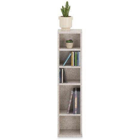 Étagère pour CD et DVD MELODIE, en bois - Coloris béton (1/5)