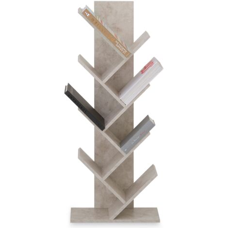 Étagère JULES en forme d’arbre, en bois - Coloris béton (1/5)