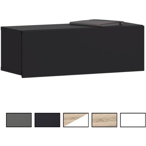 Tiroir Suspendu Sous Meuble – Panier Coulissant En Métal 37x25x12 Cm, Rangement Pratique Pour Bureau, Armoire Ou Commode, Noir