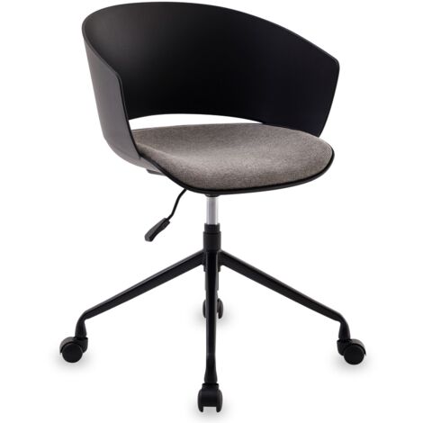 Chaise de bureau pivotante DAGMA, en plastique - Noir (1/5)