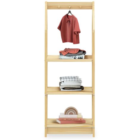 Étagère à vêtements enfant SALLY en pin massif - Coloris naturel (1/5)