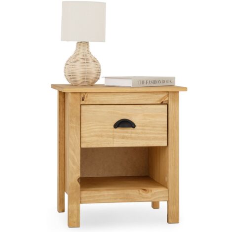 Table de chevet TILLY H 50 cm en bois massif - Finition laquée