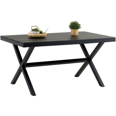 Table de jardin WINDY L 150 cm - Noir
