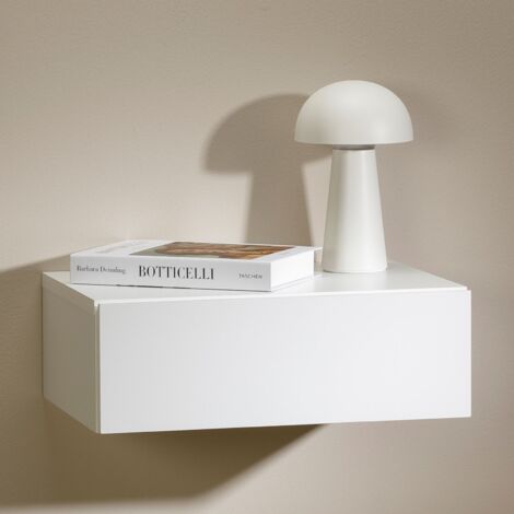 Chevet suspendu OCEANE, en bois blanc mat