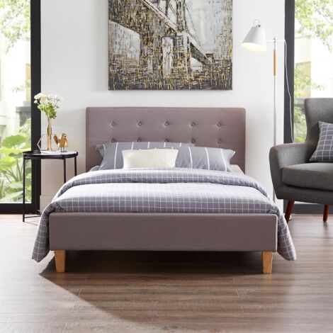 Lit 1 place Idimex Lit simple LEVERDA 90x190 cm, Revêtement en tissu, Lit style moderne pour 1 Lit 1 place Idimex Lit simple LEVERDA 90x190 cm, Revêtement en tissu, Lit style moderne pour 1