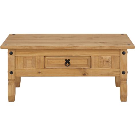 Tables Gigognes Salsa IDIMEX - Lot De 3 En Pin Massif - Style Mexicain - 53x51cm, 41x45cm, 29x39cm - Salon/Séjour