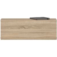 Idimex – Tiroir suspendu chêne sonoma – 1 tiroir sans poignée – Charge max 15 kg – Dimensions 27 x 60 x 20 cm (H x L x P)