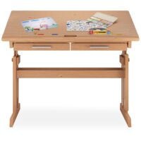 GIZNXBA Bureau pour Enfant Réglable en Hauteur, Bureau D'écolier, Bureau D'écolier Inclinable, Bibliothèque, Tiroir Et Chaise De Bureau Ergonomique pour Garçons Et Filles (Color : /Pink