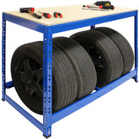 Étagère pour pneus | Jusqu'à 6 pneus | HxLxP 900 x 1200 x 600 mm | Établi inclus | Certeo