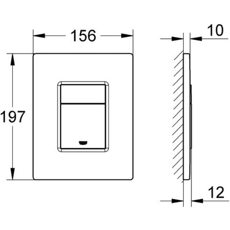 GROHE Even Dual Flush Plate - Phantom Black