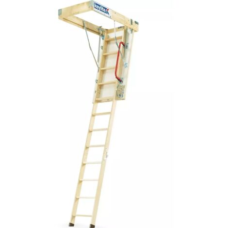 Keylite Wooden Loft Ladder 550 x 1200 - Height 2800  Segments 3 KYL 02 1 person Install