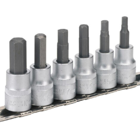 Sealey Premier Hex Key Socket Bit Set 3/8""Sq Drive 6pc AK656
