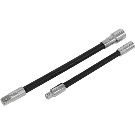 Sealey Premier Flexible Extension Adaptor Set 1/4""Sq x 150mm & 3/8""Sq x 200mm 2pc AK7341